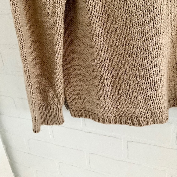 Woolrich Women’s Sweater knit Cardigan Tan Oatmeal Marine Shawl Collar Size L - Picture 6 of 12